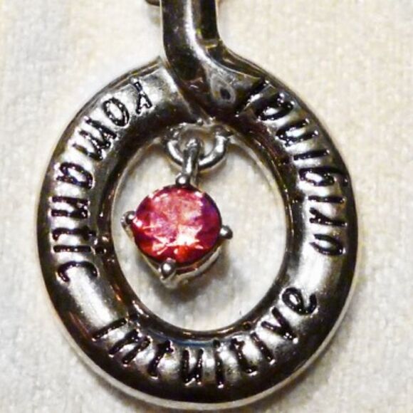 STERLING SILVER PINK SAPPHIRE PENDANT NECKLACE NEW - Picture 1 of 5